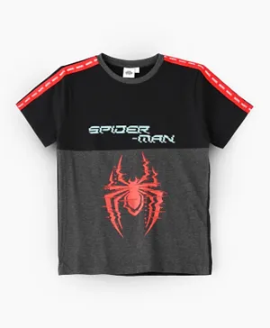 Marvel Spiderman Round Neck T-Shirt - Black