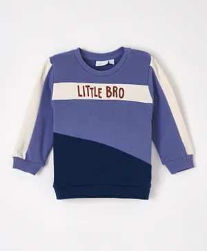 Name It Little Bro Colorblock Sweatshirt - Titan