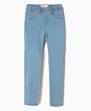 Zippy Elastic Waist Jeans - Light Blue