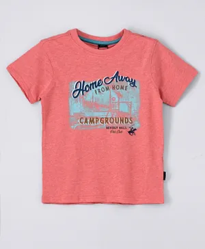 Beverly Hills Polo Club Home Away Campground Tee - Orange