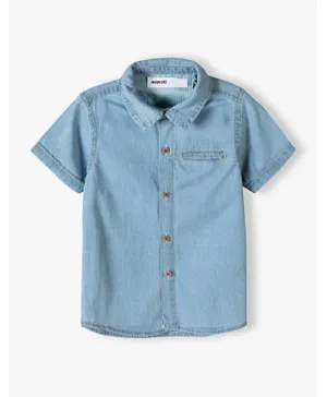 Minoti Solid Denim Shirt - Blue
