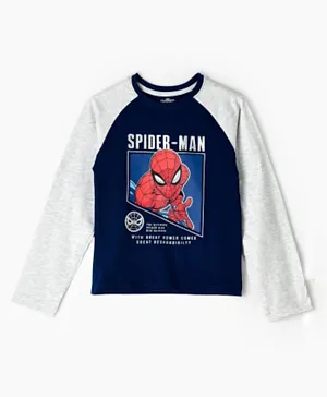UrbanHaul X Marvel Spiderman T-shirt - Grey & Blue