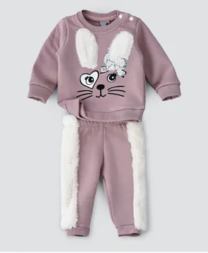 Babyqlo 2Pc Bunny Winter Pajama Sets - Lilac