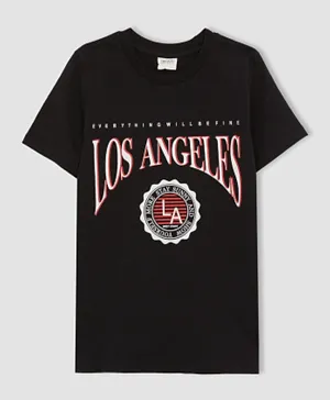 DeFacto Los Angeles T-Shirt - Black