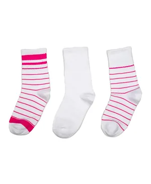 Genius 3 Pack Quarter Length Socks - White
