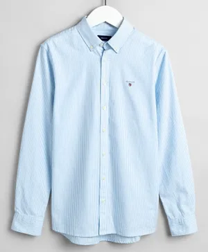 Gant Archive Oxford Stripe BD Shirt - Capri Blue