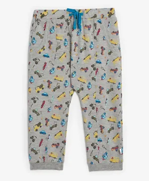 Cheekee Munkee Vehicles All Over Printed Joggers - Grey