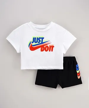 Nike Boxy Tee with Shorts Set - White