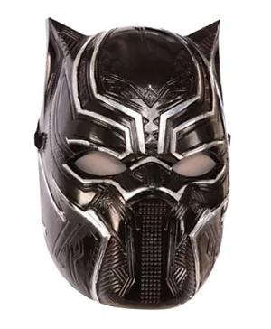 Rubie's Official Licensed Black Panther Half Metallic Mask - Black