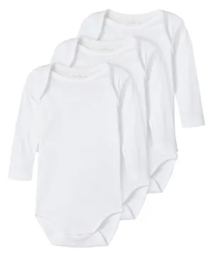 Name It 3 Pack Full Sleeves Bodysuits - White