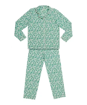 GreenTreat Bamboo All Over Printed Pyjama/Co-ord Set - Green