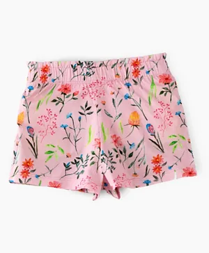Jelliene Knitted Printed Shorts - Multicolor
