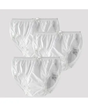 Smart Baby 3 Pack Panties - White