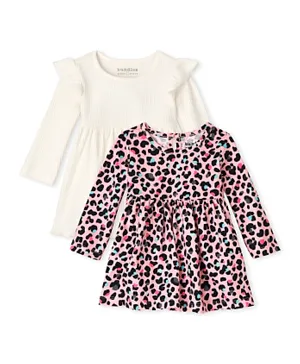 The Children's Place 2 Pack Leopard Print Frock - Rosewater