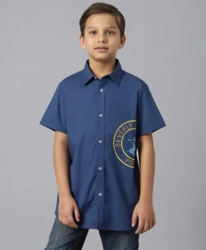 Beverly Hills Polo Club Short Sleeves Shirt - Blue