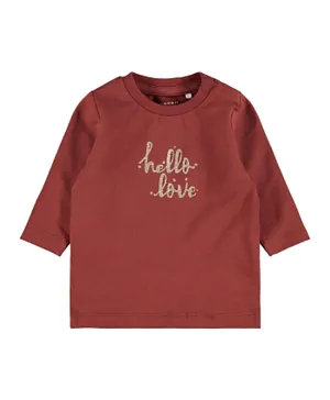 Name It Hello Love T-Shirt - Spiced Apple