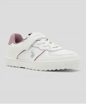 U.S. POLO ASSN.. 4M Alempa Velcro Closure Sneakers - White