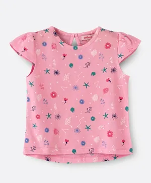 Jelliene All Over Printed Top - Pink