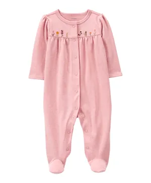 Carter's Floral Snap-Up Cotton Sleep & Play Pajamas - Pink