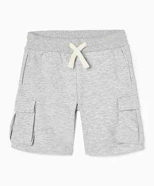 Zippy Sports Shorts with Cargo Pockets - Grey