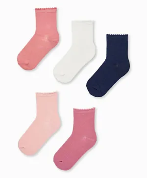 Zippy 5 Pack Solid Socks - Multicolor