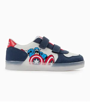 Zippy Captain America Velcro Closure Shoes - Multicolor