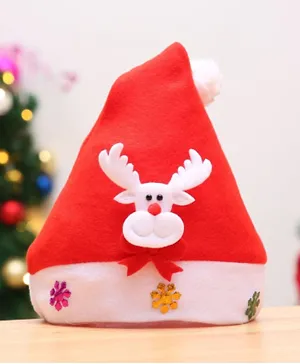 Babyqlo Festive Reindeer Christmas Hat - Red