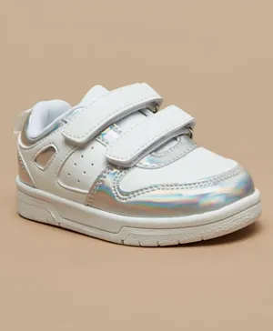 Flora Bella by ShoeExpress  Panelled Sneakers - White