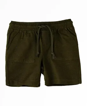 Jam Solid Cotton Shorts - Green
