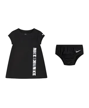 Nike Knit Graphic Dress with Bloomer - Black