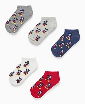 Zippy 5 Pack Mickey Mouse Socks Set - Multicolor
