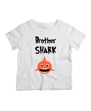 Twinkle Hands Brother Shark T-Shirt - White