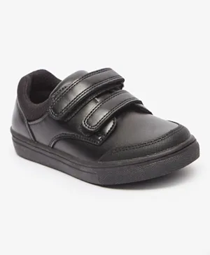 LBL by Shoexpress Textured Velcro Closure Sneakers - Black