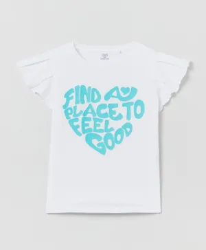OVS Find A Place To Feel Good T-Shirt - White