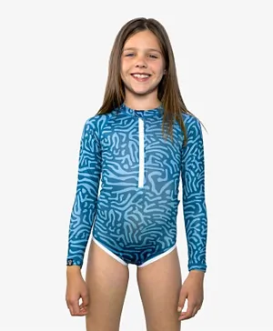 Beach & Bandits Deep Ocean V Cut Swimsuit XL - Blue