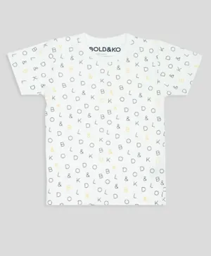 BOLD&KO Signature All Over Print T-shirt - White