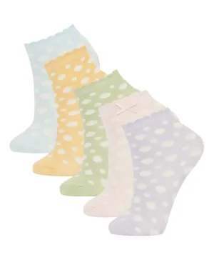 DeFacto 5 Pack Printed Socks - Multicolor