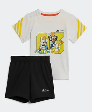Adidas Disney Mickey Mouse Tee with Shorts Set - White