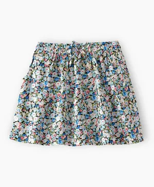 Jelliene Viscose All Over Floral Printed Mini Skirt - Multicolor