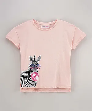 Minoti Basic Zebra T-Shirt - Peach