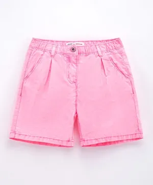 Minoti Basic Poplin Shorts - Neon Pink