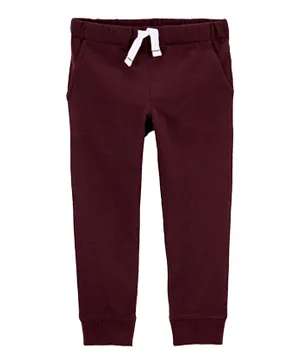 Carter's Pull-On French Terry Joggers - Burgundy