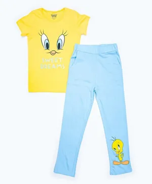 R&B Kids Tweety Graphic Pyjama Set - Yellow & Blue