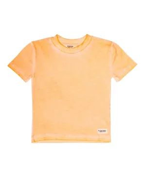 Reborn Society Round Neck T-Shirt - Orange