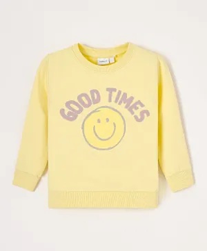 Name It Turn Smiley Sweatshirt - Double Cream