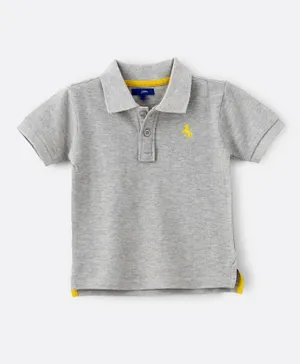 Jam Polo Neck T-Shirt - Grey
