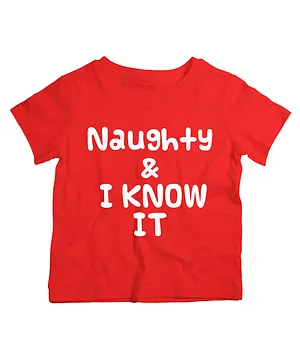 Twinkle Hands Naughty And I Know It T-Shirt - Red