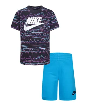 Nike Graphic Tee with Shorts Set - Multicolor