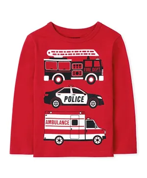 The Children's Place Vehicles Tee - Wagon Red
