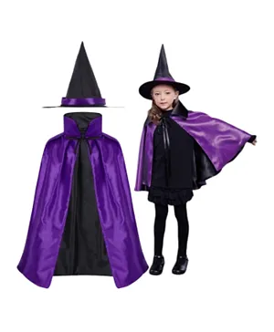Highland Witch Cape Hat Halloween Costume Accessory - Purple